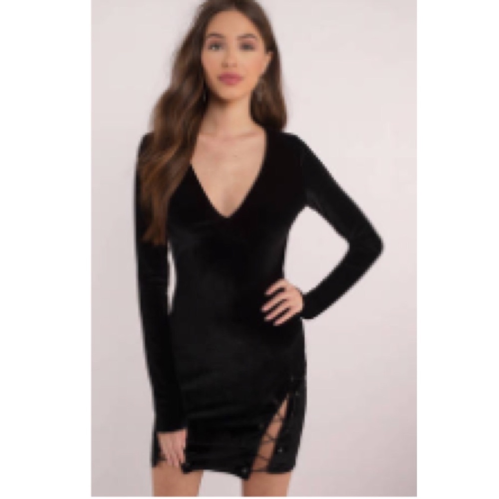 Velvet bodycon dress